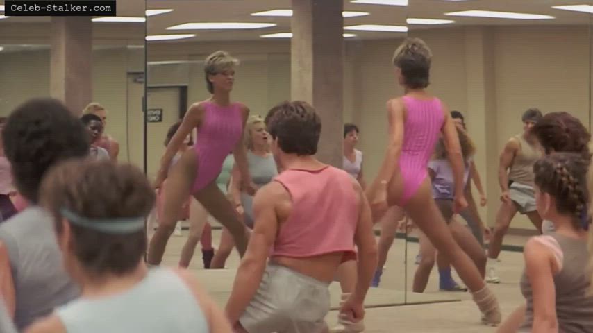 celebrity dancing jamie lee curtis gif