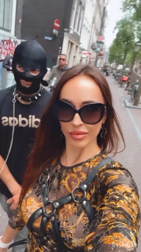 It was so cool to walk a slave through the streets of Amsterdam, people laughed at