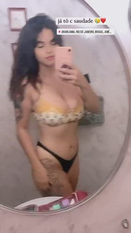 bikini brazilian cleavage gif