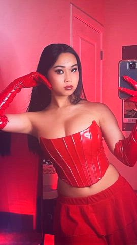 asian big tits busty corset cumshot egirl gooning lingerie tiktok tribute busty-asians