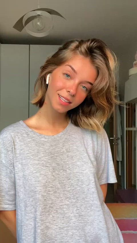 braless teen tiktok gif