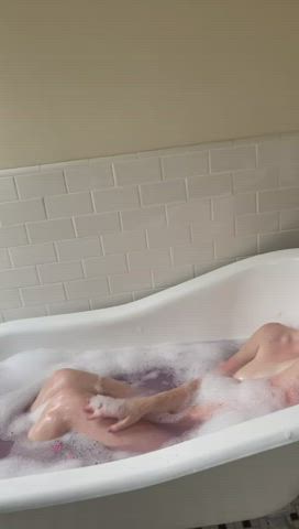 A bubble bath is just what I need. Like my ghost nipples?
