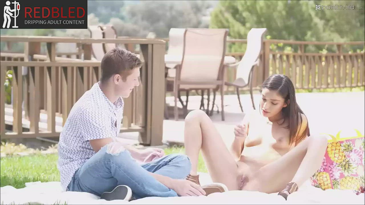 Emily Willis Backyard Blowjob