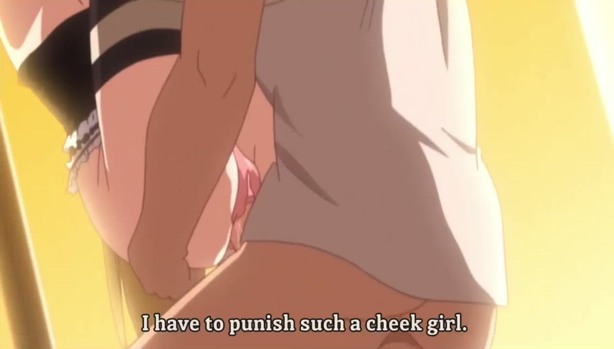 Blonde Blowbang Hentai gif