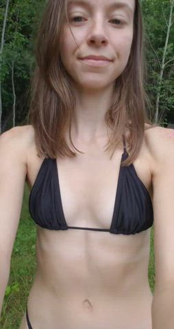 bikini boobs small tits gif