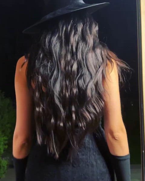 babe brunette costume gif