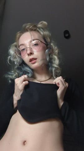 glasses teen tits gif