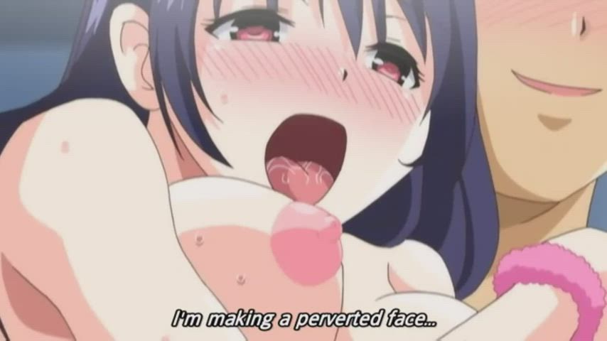 anime bikini cumshot hentai huge tits moaning orgasm gif