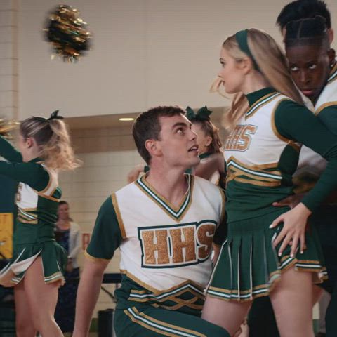 Celebrity Cheerleader Clothed gif