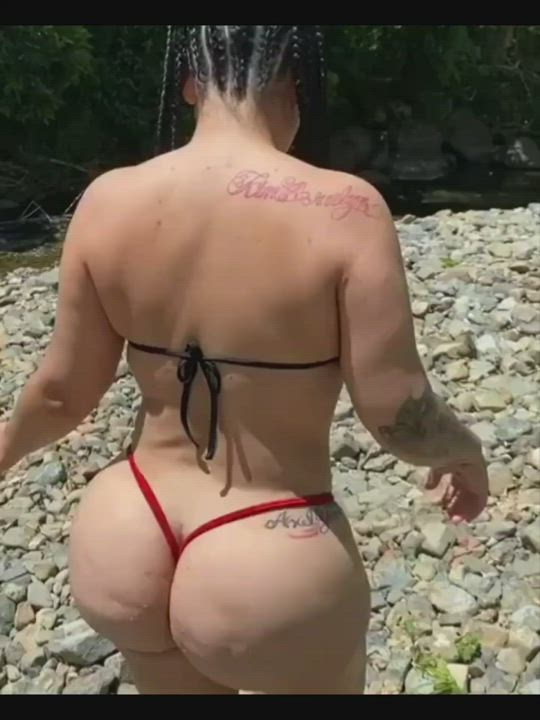 Amateur Ass Beach Big Ass Hispanic Homemade Latina Public Thong gif