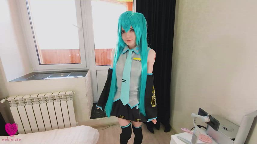 NEW ⭐ Cute Vocaloid Hatsune Miku fucked by fan