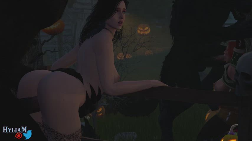3d animation ass bending over big dick monster cock nsfw petite rule34 gif