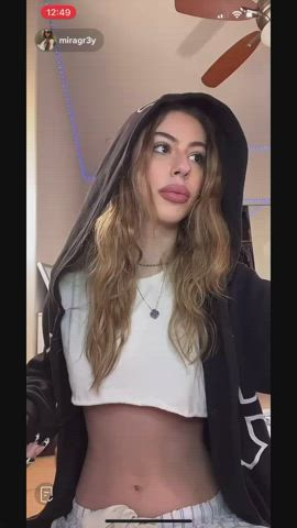 accidental nipple nipslip tiktok tits gif