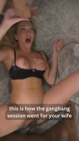bbc caption cheating cuckold gangbang hotwife white girl wife gif