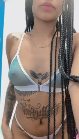 ass ebony latina model nipples small tits tattoo thong webcam gif