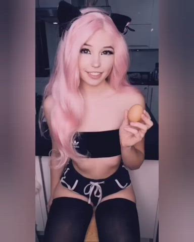 babe belle delphine knee high socks onlyfans tease teasing gif