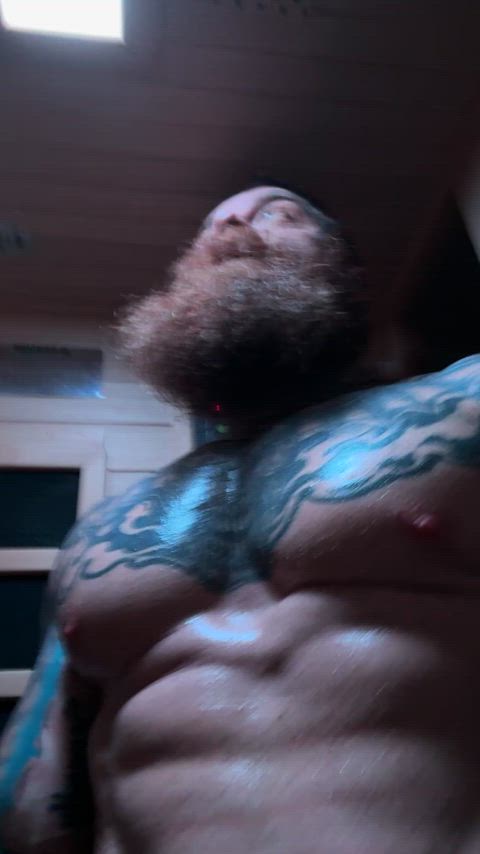 abs muscles tattoo tattooed flexing gif