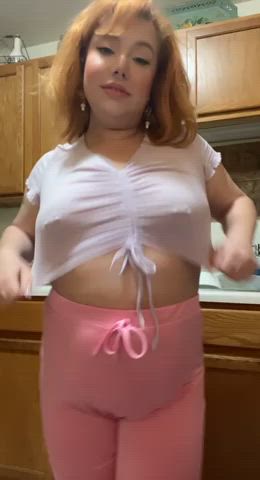 ass bbw chubby dancing flashing tits gif