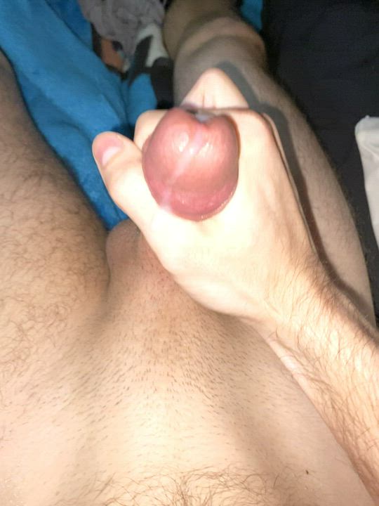 Just a little cum this time. Do you think you could make me have a huge load?