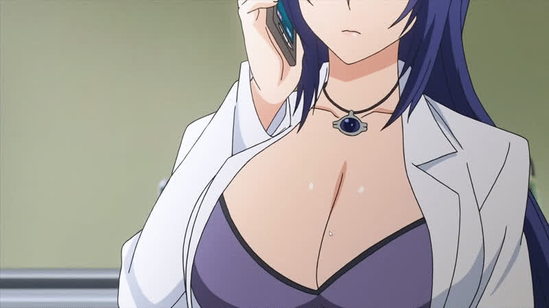 anime bouncing tits cleavage ecchi huge tits gif