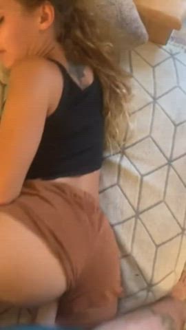 ass ass clapping pussy shorts gif