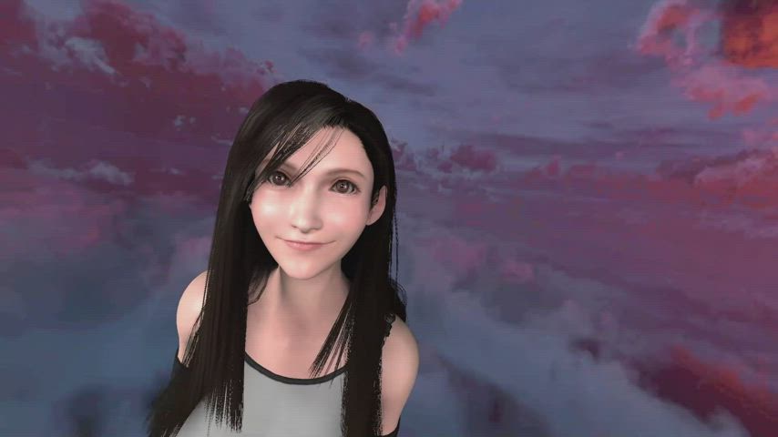 3D Big Tits Bouncing Tits Jiggling Rule34 Thick Tifa Lockhart VR gif