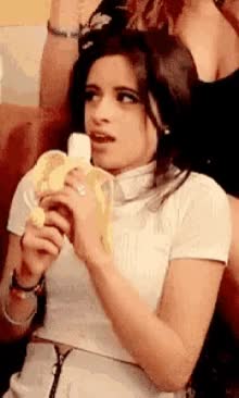 Camila Cabello eating a banana just because