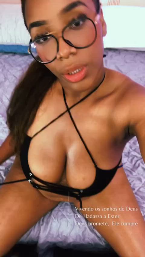 bbw big tits curvy ebony latina natural tits pov public thick gif