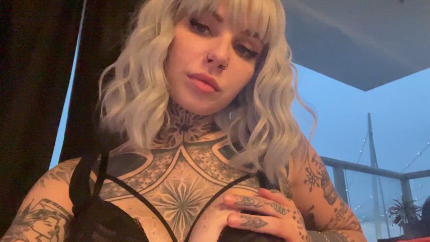 cleavage mistressmercyrage sfw bdsm-humiliation mean-girls suicide-girls gif