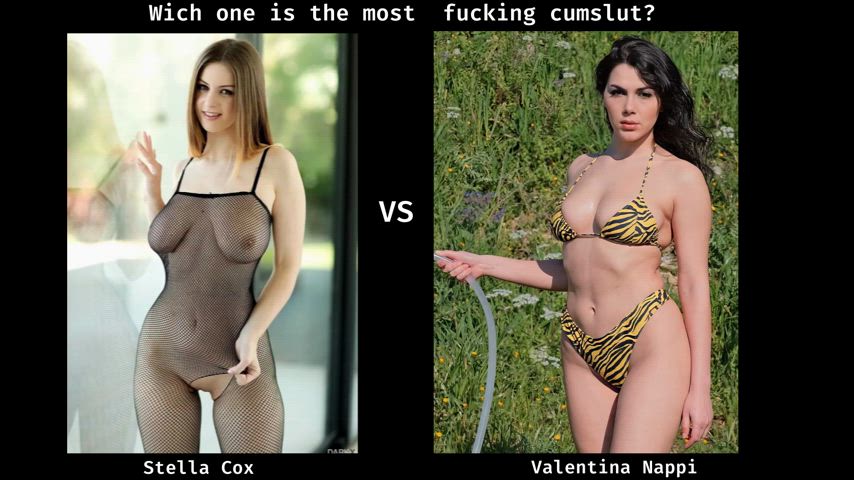 The battle of the italian cumsluts : Stella Cox vs Valentina Nappi - a supercut.