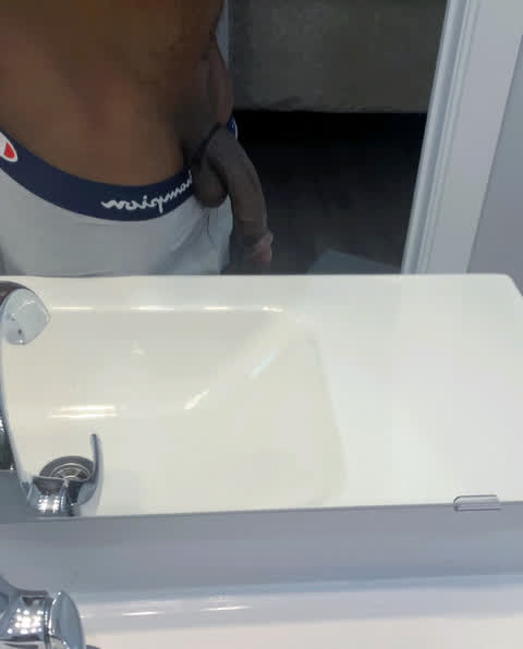 amateur bbc big dick black ebony penis uncircumcised uncut gif