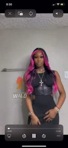 BBC Curvy Dress Ebony Solo T-Girl Thick Trans gif