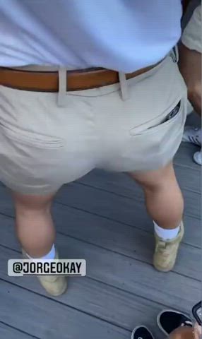 Big Ass Bubble Butt Clothed Dancing Gay Grabbing Groping Outdoor Public gif