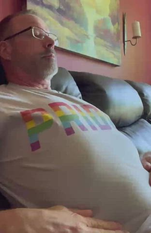 Daddy Erect Nipples Gay gif