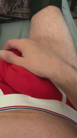 Balls Cock Ring Rubbing gif