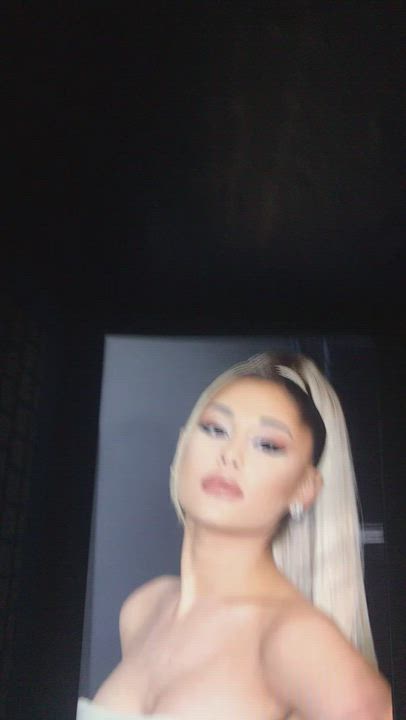 Ariana Grande Cum Tribute gif