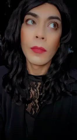 cute latina lipstick pretty trans trans woman gif