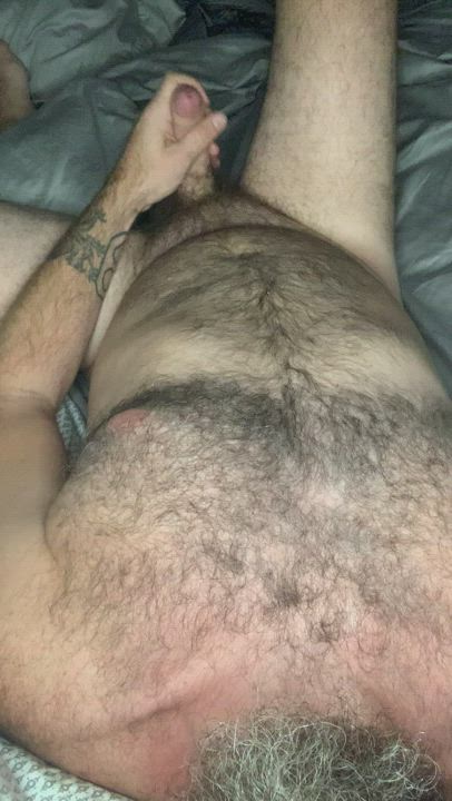 bear big dick jerk off gif