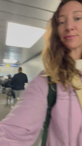 Boarding my flight [gif]