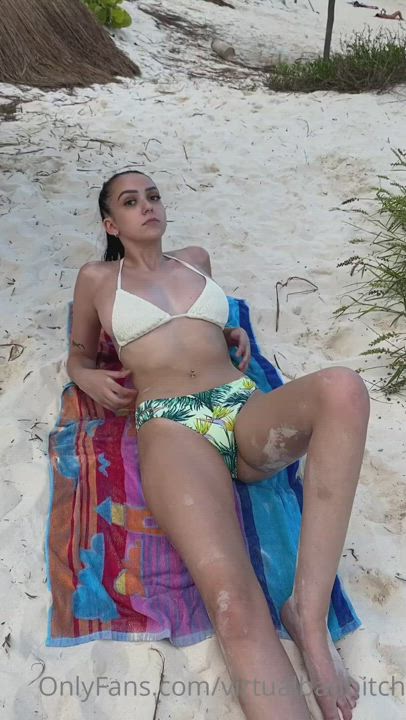 Babe Beach Boobs Flashing OnlyFans Public Titty Drop gif