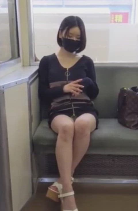 japanese legs panties public seducing upskirt gif