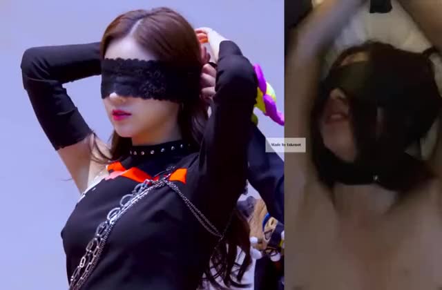 Heejin blindfolded surprise