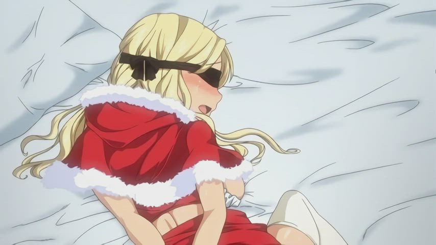 animation anime blindfolded bondage christmas handcuffed hentai teen toy gif