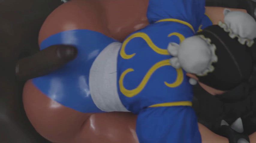 Chun-Li Gets Blacked - Animated BBC HMV