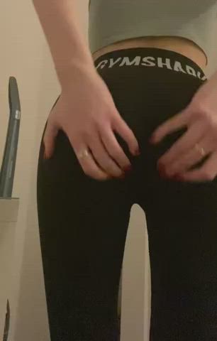 Ass Jiggling Panties Yoga Pants gif