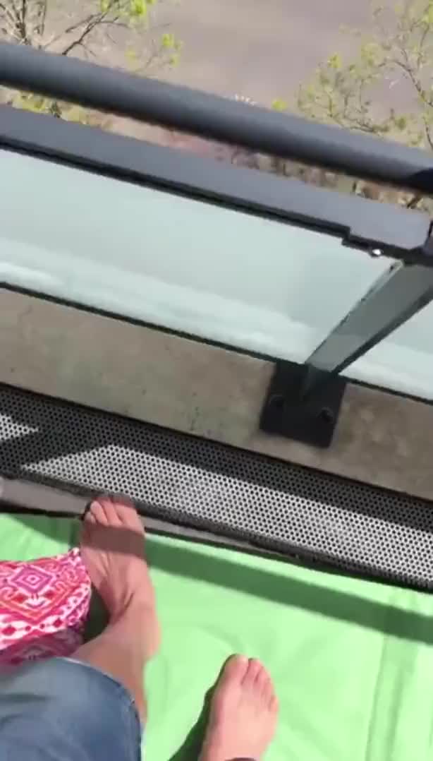 Caught Sunbathing Naked on the Balcony