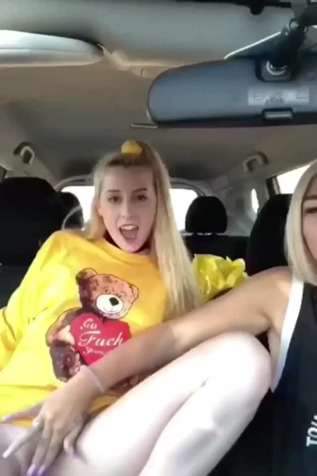 In a car