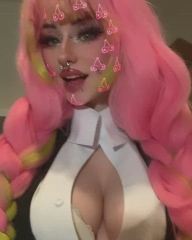 big tits cosplay white girl gif