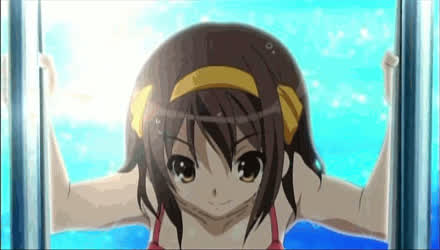 Anime Bikini Pool gif