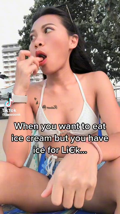 I love licking ice so much
